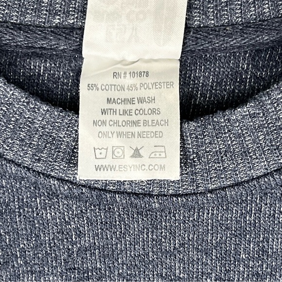 Pensacola Beach Embroidered Logo Sweatshirt Size Large Gray Cadet Blue Knit USA - Picture 5 of 6